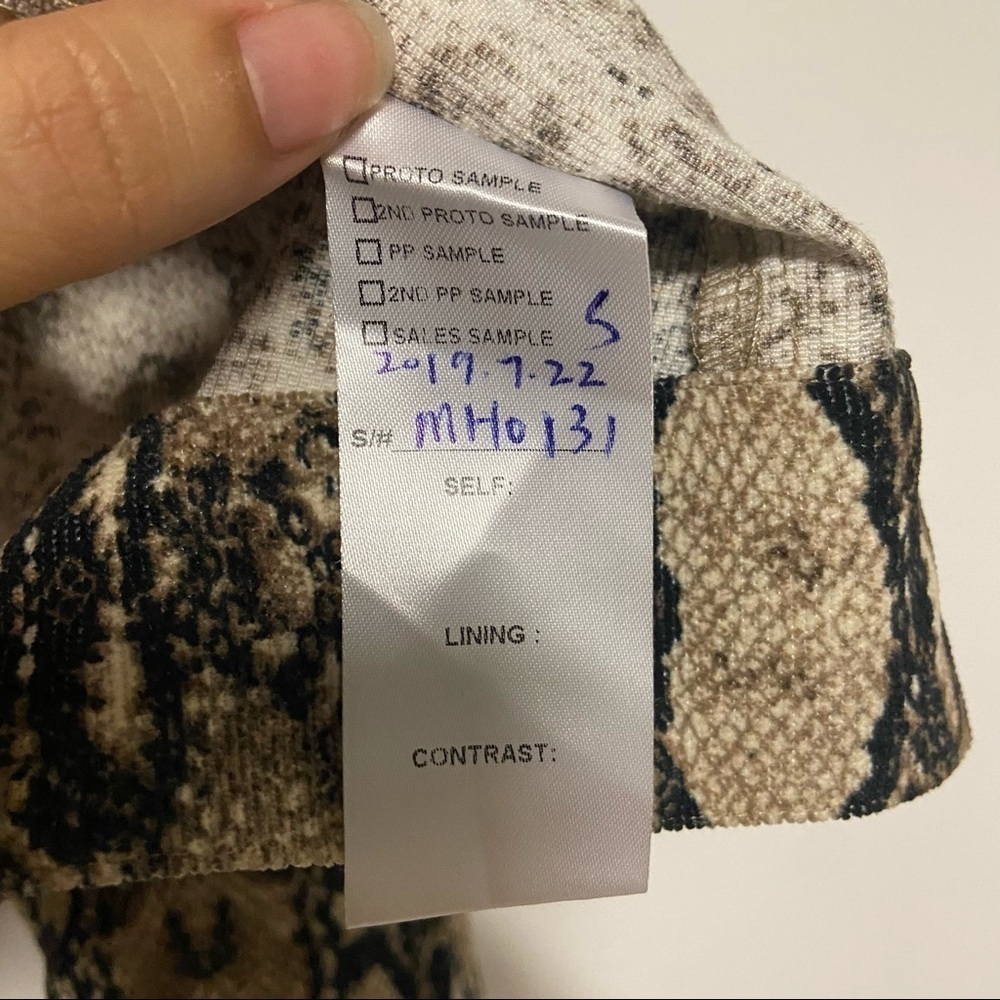 Unknown Brand Sample Snake Print Jacket Size Small - image 7